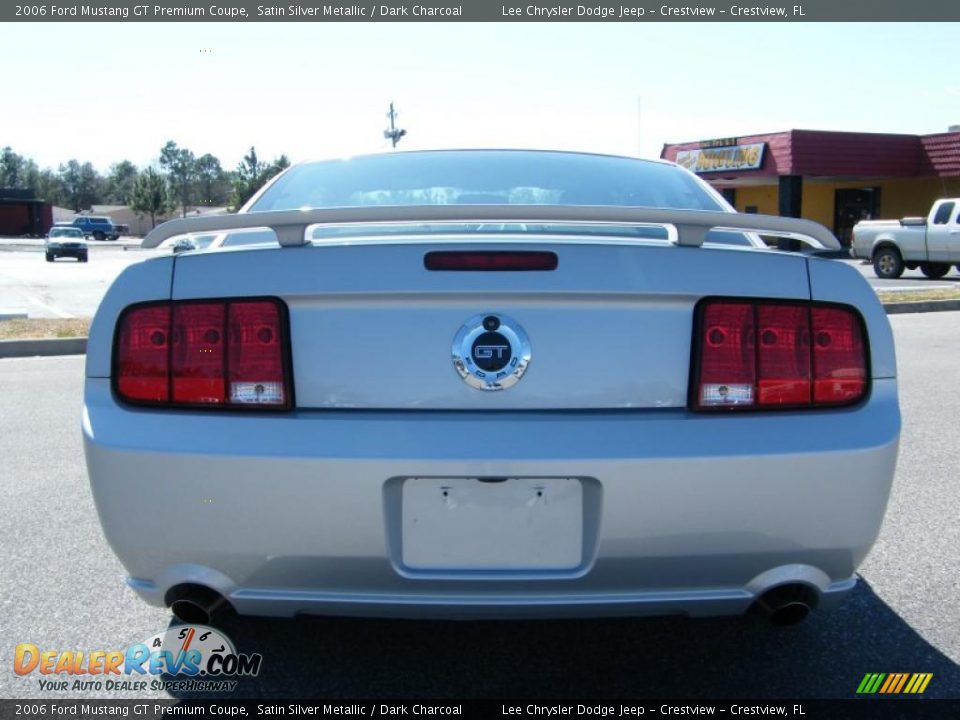 2006 Ford Mustang GT Premium Coupe Satin Silver Metallic / Dark Charcoal Photo #4