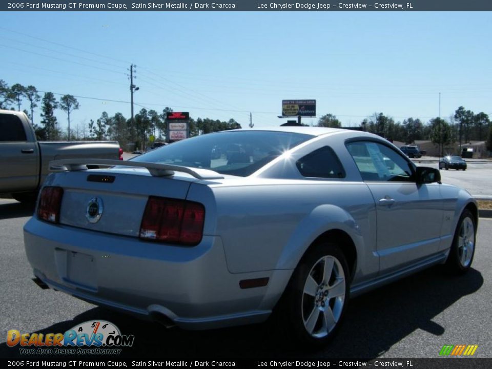 2006 Ford Mustang GT Premium Coupe Satin Silver Metallic / Dark Charcoal Photo #5