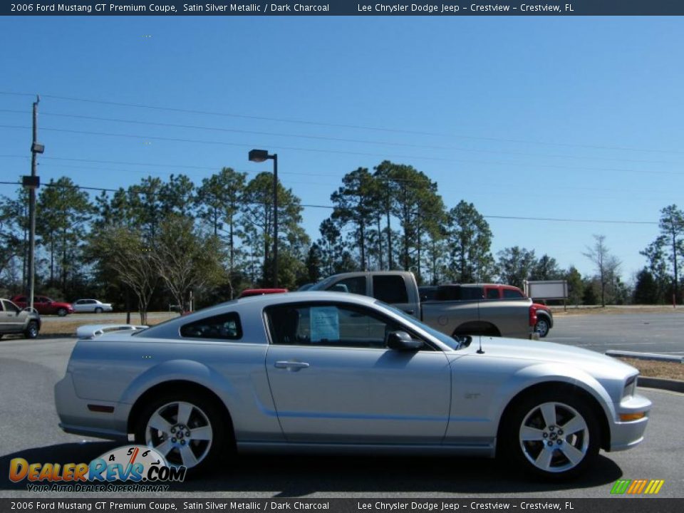2006 Ford Mustang GT Premium Coupe Satin Silver Metallic / Dark Charcoal Photo #6