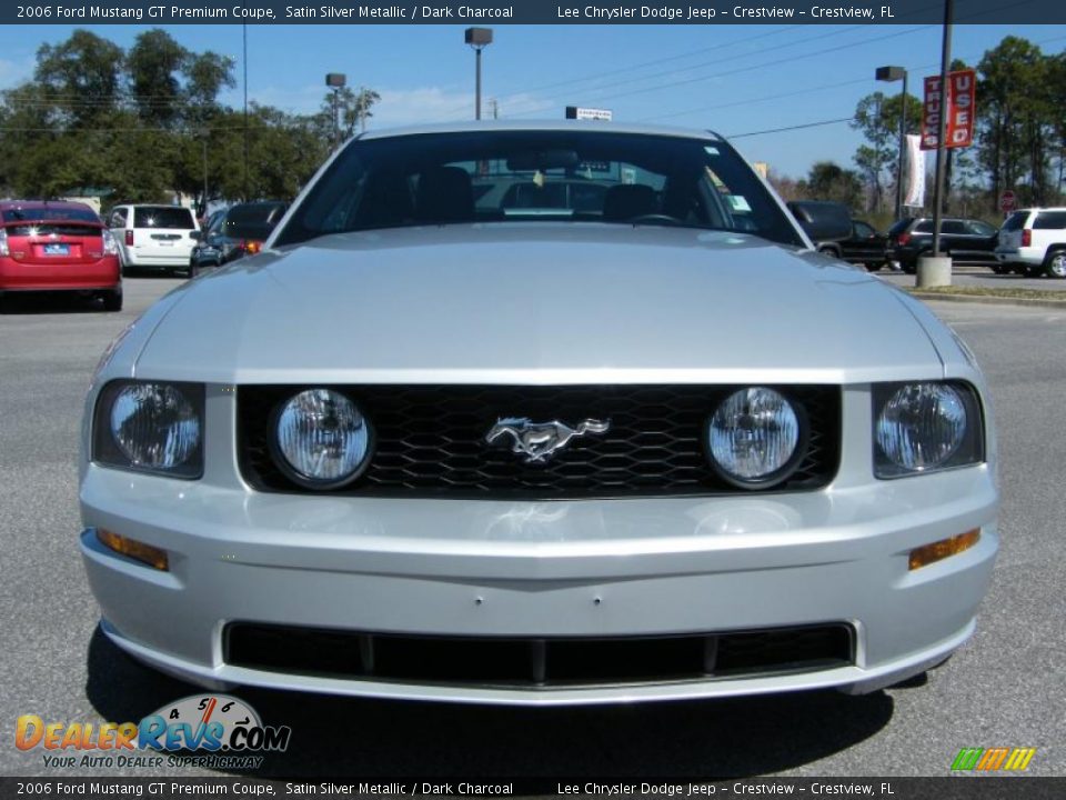 2006 Ford Mustang GT Premium Coupe Satin Silver Metallic / Dark Charcoal Photo #8