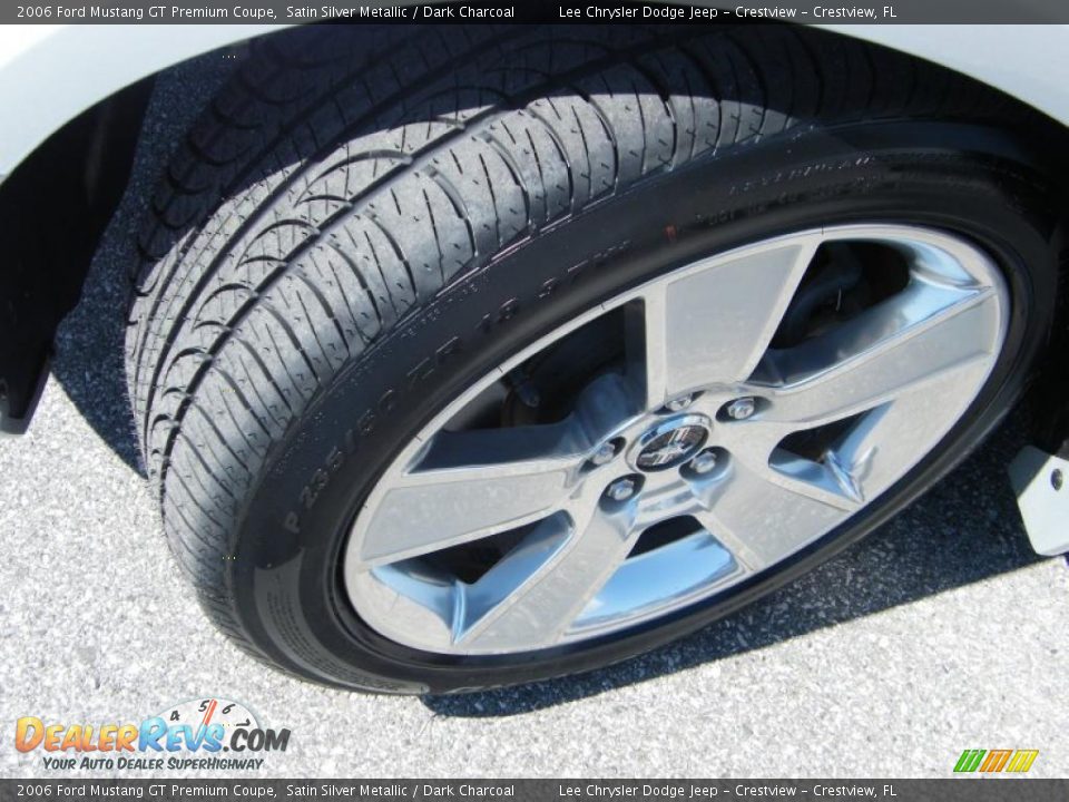 2006 Ford Mustang GT Premium Coupe Satin Silver Metallic / Dark Charcoal Photo #12
