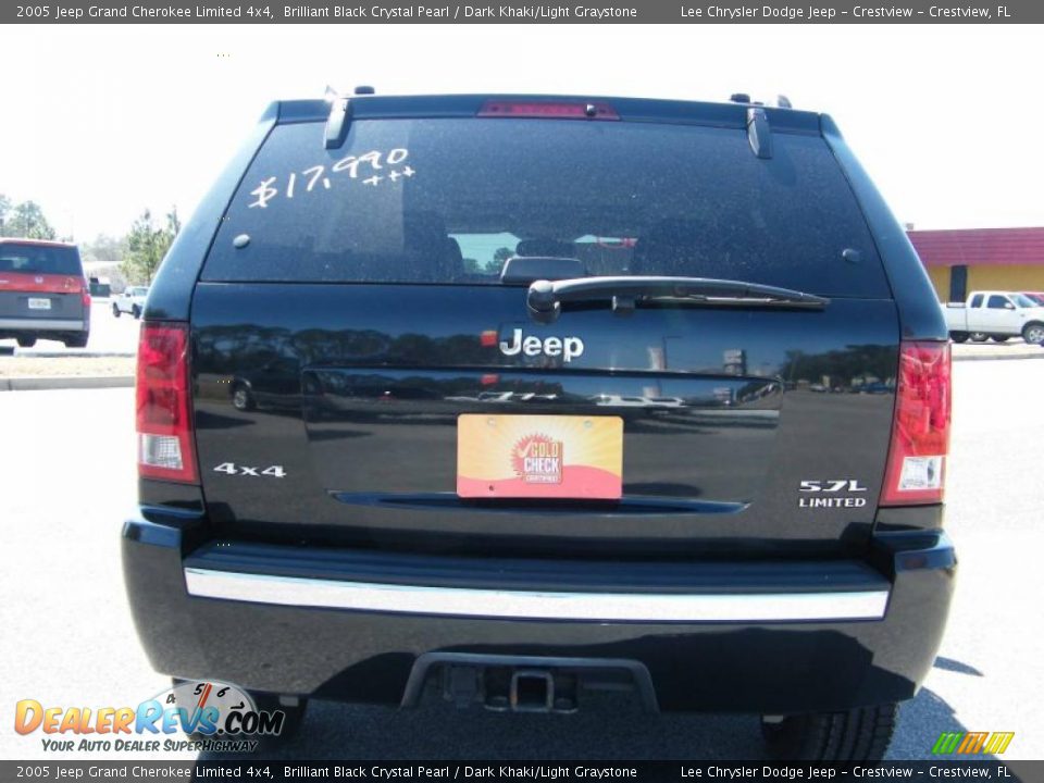 2005 Jeep Grand Cherokee Limited 4x4 Brilliant Black Crystal Pearl / Dark Khaki/Light Graystone Photo #4