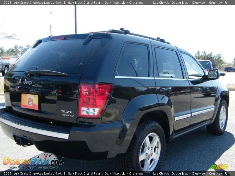 2005 Jeep Grand Cherokee Limited 4x4 Brilliant Black Crystal Pearl / Dark Khaki/Light Graystone Photo #5