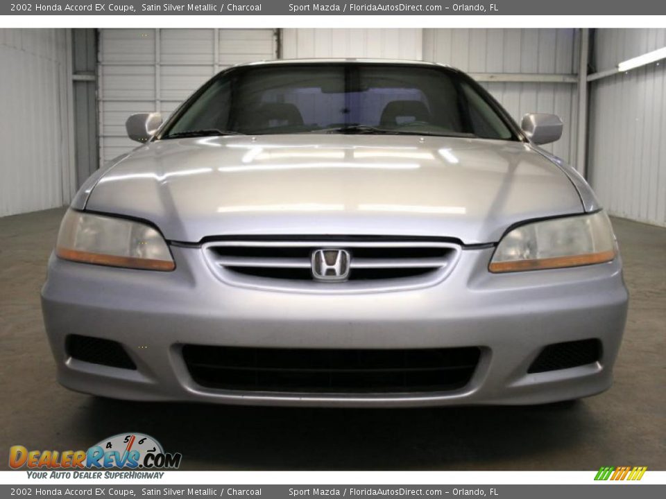 2002 Honda Accord EX Coupe Satin Silver Metallic / Charcoal Photo #3