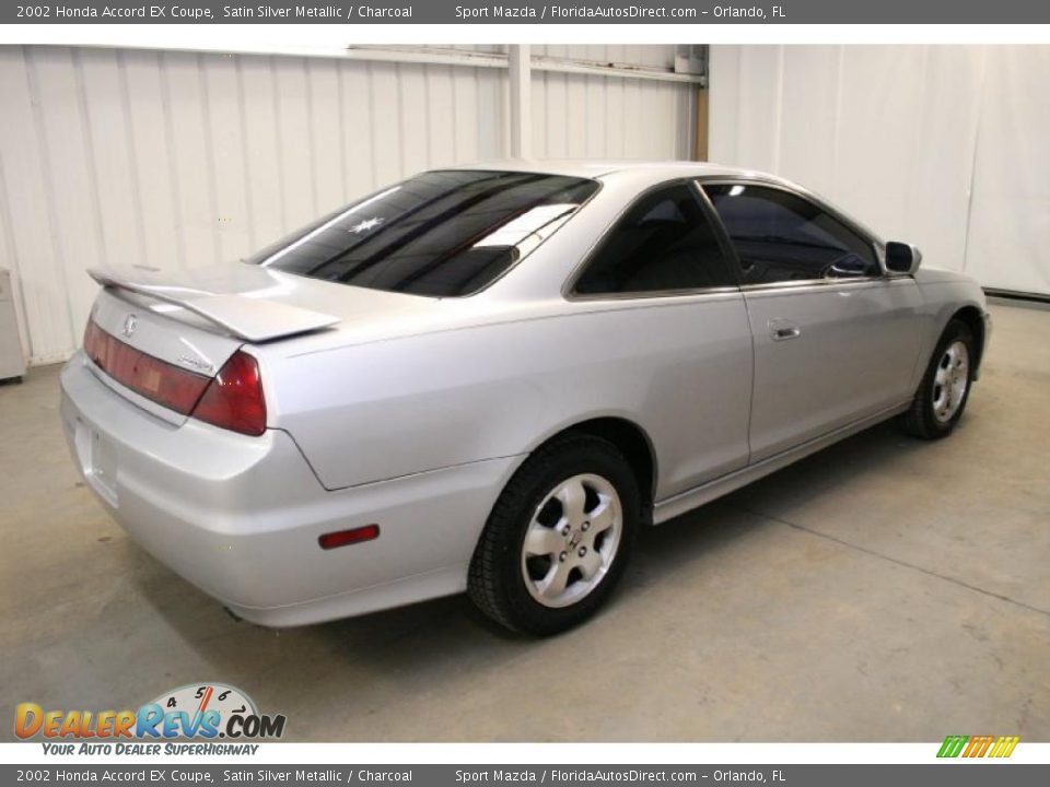 2002 Honda Accord EX Coupe Satin Silver Metallic / Charcoal Photo #5