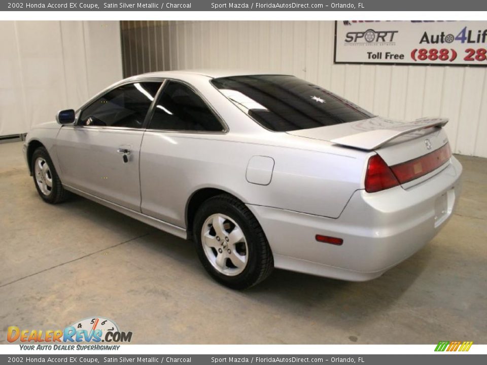 2002 Honda Accord EX Coupe Satin Silver Metallic / Charcoal Photo #7