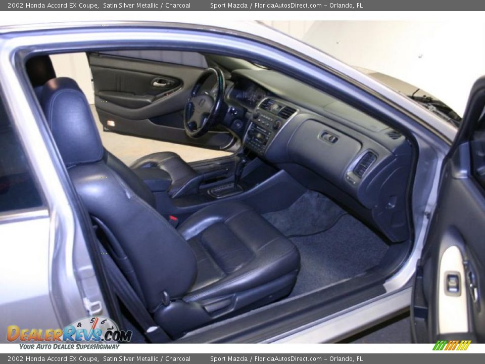 2002 Honda Accord EX Coupe Satin Silver Metallic / Charcoal Photo #9