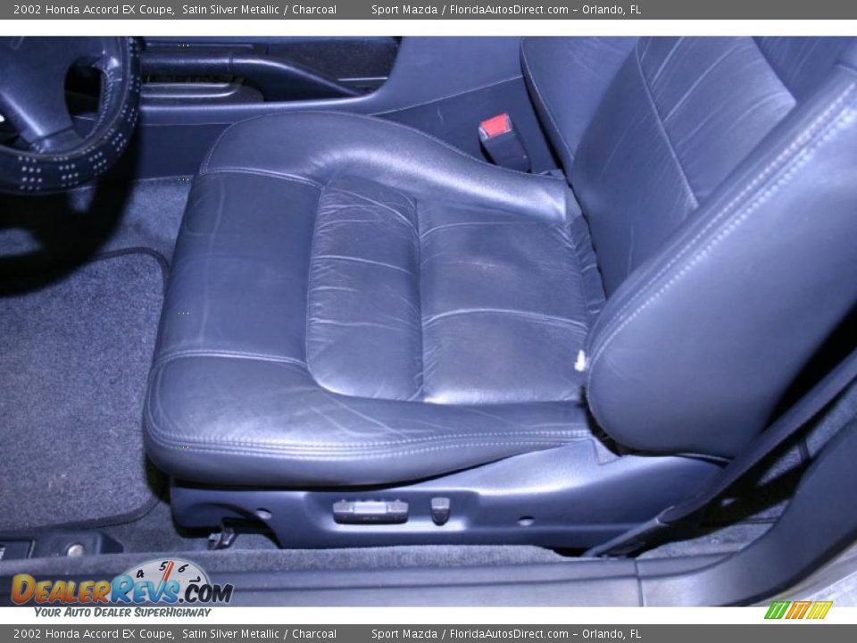 2002 Honda Accord EX Coupe Satin Silver Metallic / Charcoal Photo #14