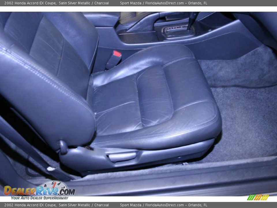 2002 Honda Accord EX Coupe Satin Silver Metallic / Charcoal Photo #15