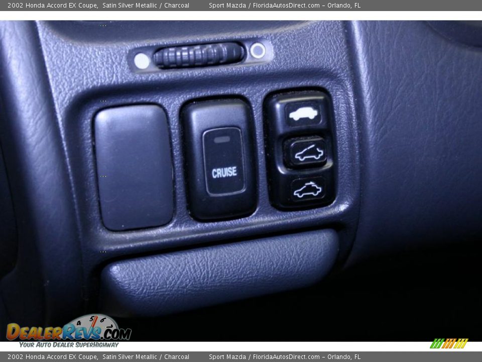 2002 Honda Accord EX Coupe Satin Silver Metallic / Charcoal Photo #28