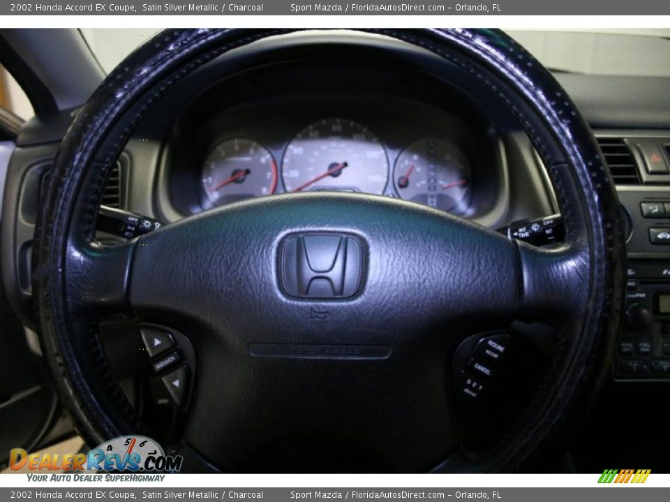 2002 Honda Accord EX Coupe Satin Silver Metallic / Charcoal Photo #29