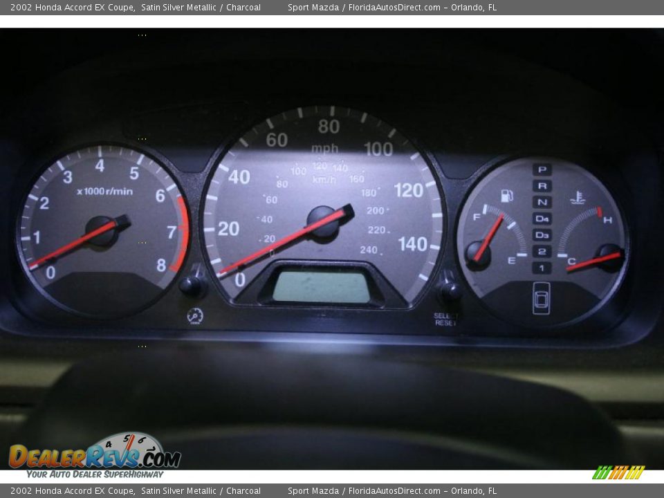2002 Honda Accord EX Coupe Satin Silver Metallic / Charcoal Photo #30