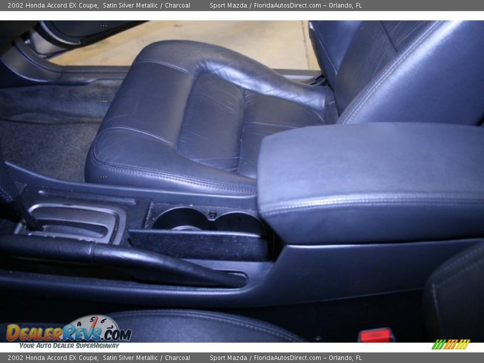 2002 Honda Accord EX Coupe Satin Silver Metallic / Charcoal Photo #34