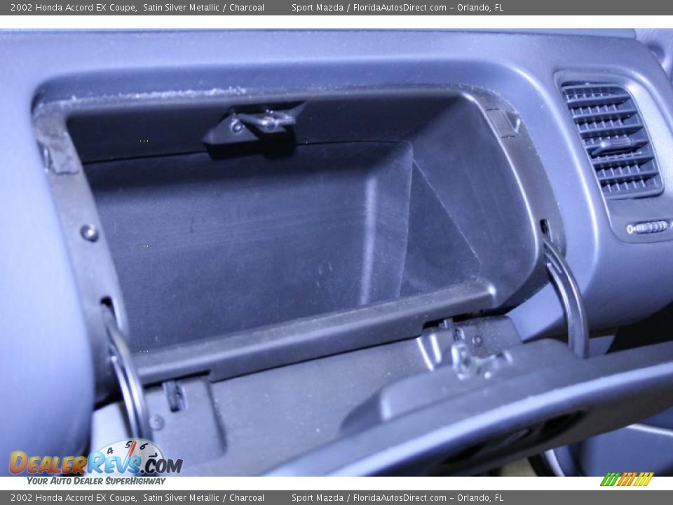 2002 Honda Accord EX Coupe Satin Silver Metallic / Charcoal Photo #35