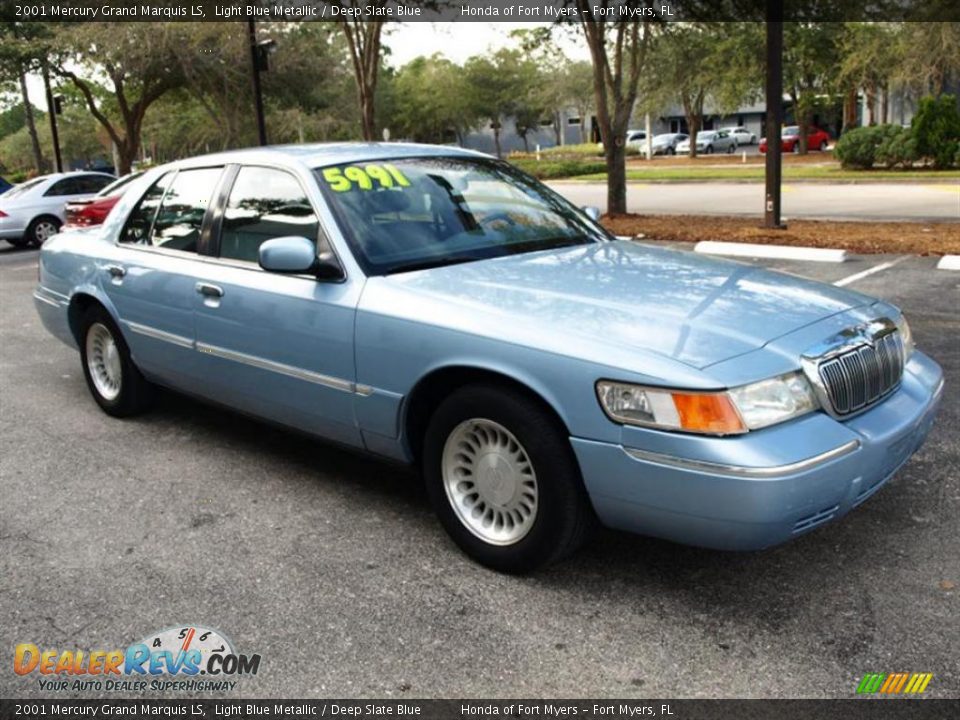 2001 Mercury Grand Marquis LS Light Blue Metallic / Deep Slate Blue Photo #1