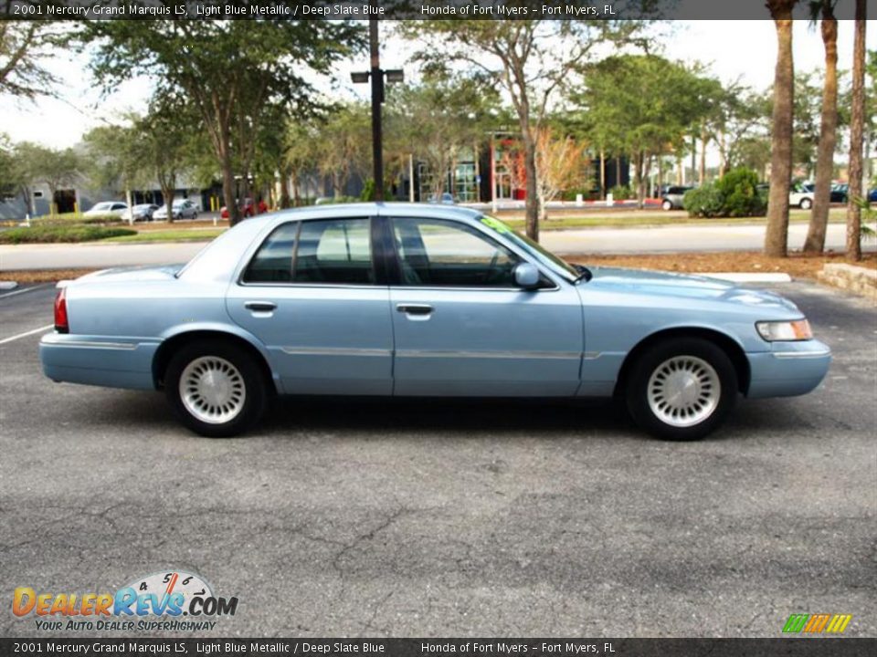 2001 Mercury Grand Marquis LS Light Blue Metallic / Deep Slate Blue Photo #2