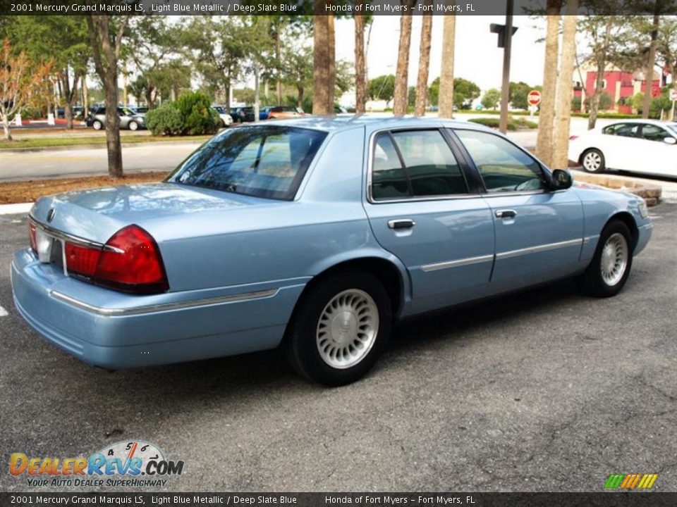 2001 Mercury Grand Marquis LS Light Blue Metallic / Deep Slate Blue Photo #3