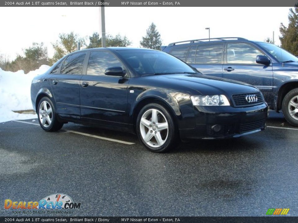 2004 Audi A4 1.8T quattro Sedan Brilliant Black / Ebony Photo #1