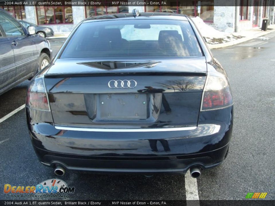 2004 Audi A4 1.8T quattro Sedan Brilliant Black / Ebony Photo #2