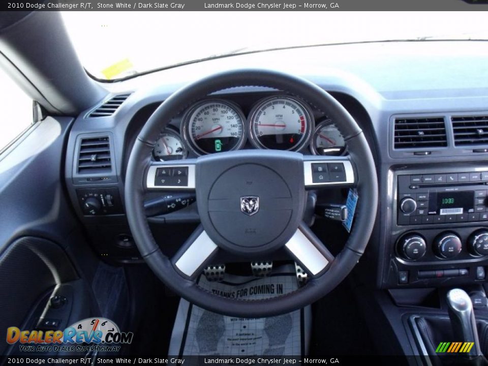 2010 Dodge Challenger R/T Stone White / Dark Slate Gray Photo #10