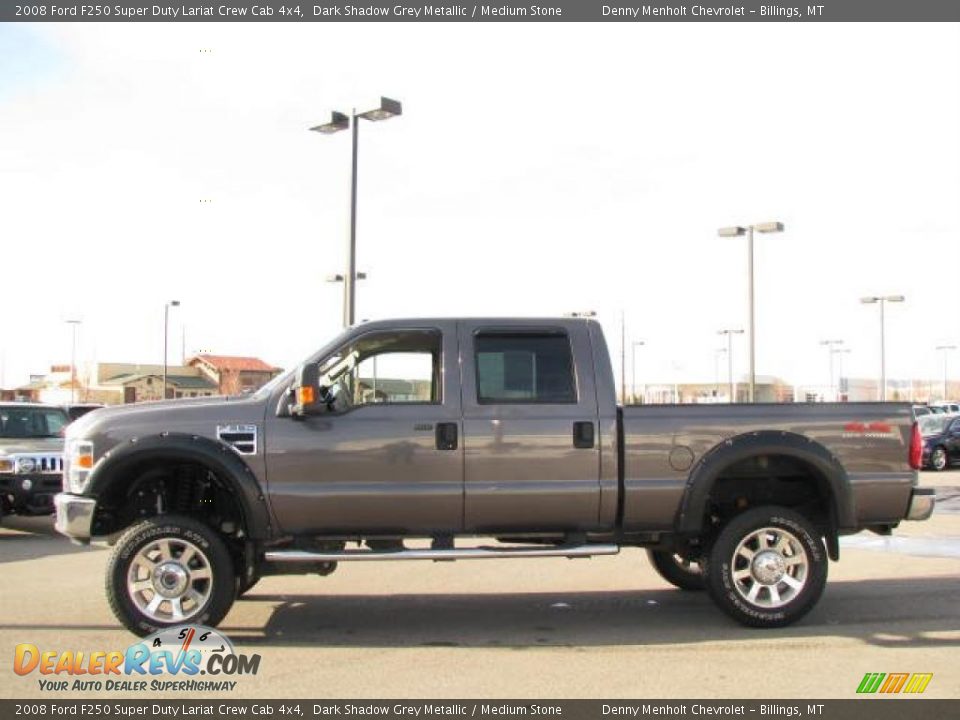 2008 Ford F250 Super Duty Lariat Crew Cab 4x4 Dark Shadow Grey Metallic / Medium Stone Photo #1