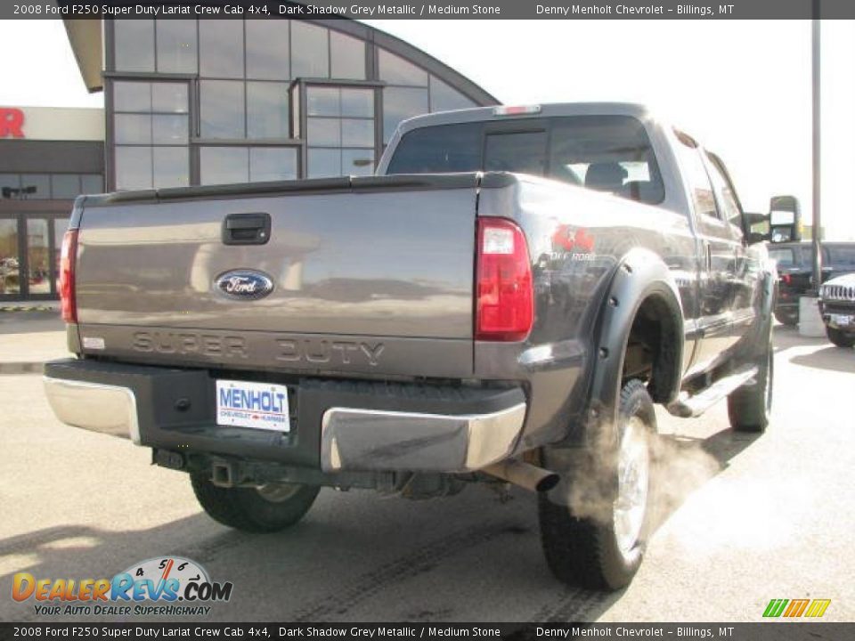 2008 Ford F250 Super Duty Lariat Crew Cab 4x4 Dark Shadow Grey Metallic / Medium Stone Photo #5