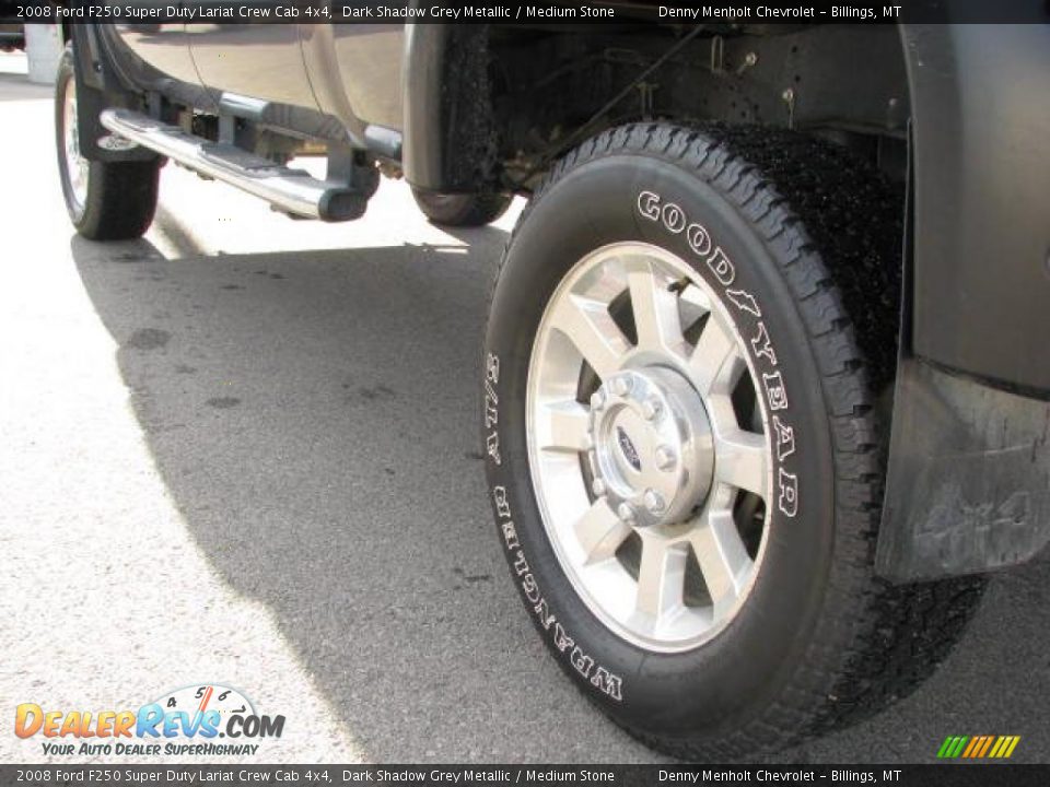 2008 Ford F250 Super Duty Lariat Crew Cab 4x4 Dark Shadow Grey Metallic / Medium Stone Photo #7