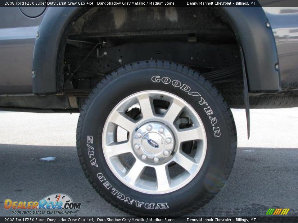2008 Ford F250 Super Duty Lariat Crew Cab 4x4 Dark Shadow Grey Metallic / Medium Stone Photo #8