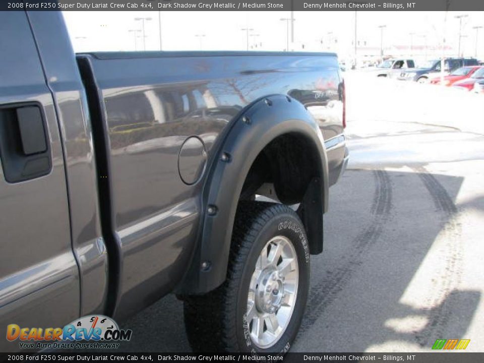 2008 Ford F250 Super Duty Lariat Crew Cab 4x4 Dark Shadow Grey Metallic / Medium Stone Photo #9