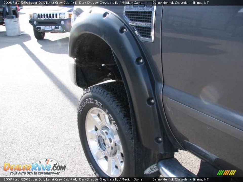 2008 Ford F250 Super Duty Lariat Crew Cab 4x4 Dark Shadow Grey Metallic / Medium Stone Photo #10