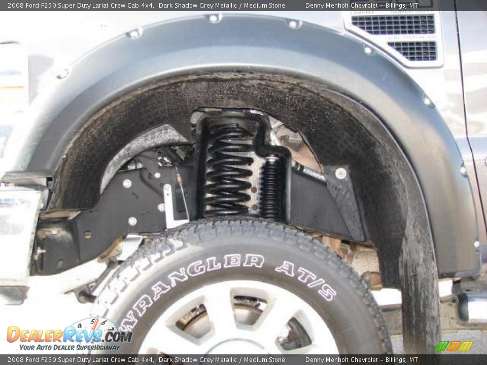 2008 Ford F250 Super Duty Lariat Crew Cab 4x4 Dark Shadow Grey Metallic / Medium Stone Photo #11