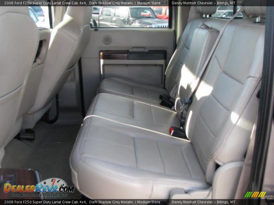 2008 Ford F250 Super Duty Lariat Crew Cab 4x4 Dark Shadow Grey Metallic / Medium Stone Photo #12