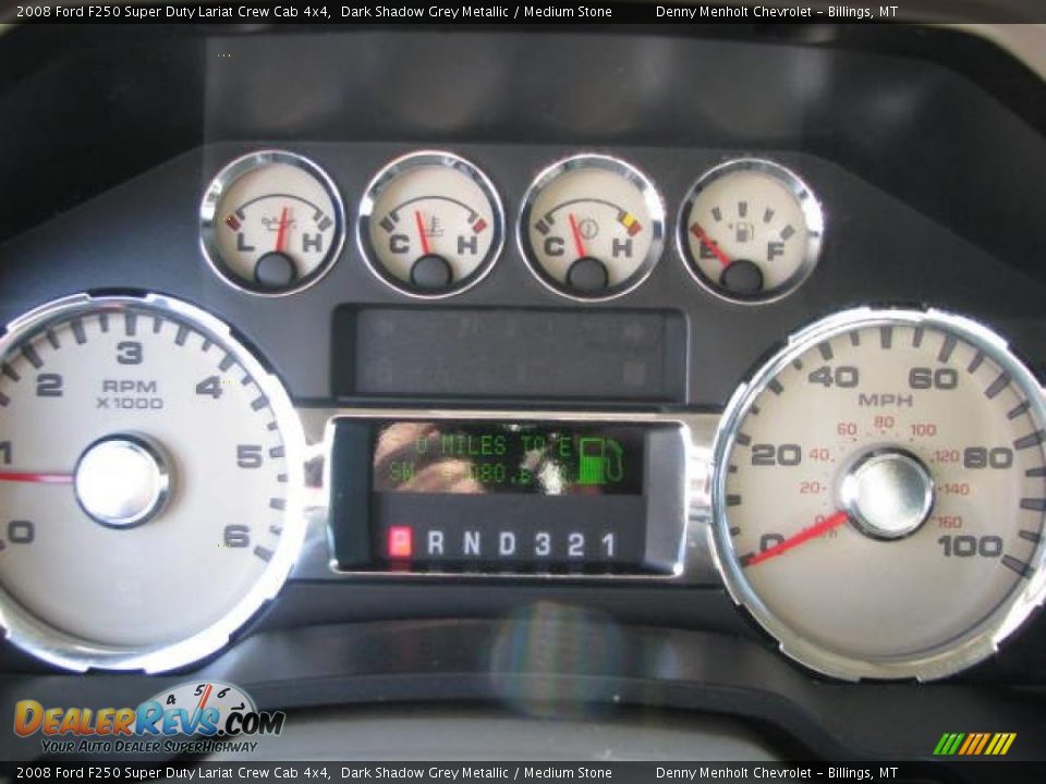 2008 Ford F250 Super Duty Lariat Crew Cab 4x4 Dark Shadow Grey Metallic / Medium Stone Photo #16