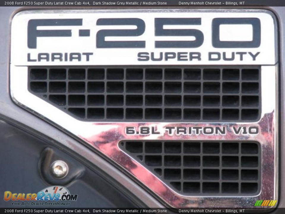 2008 Ford F250 Super Duty Lariat Crew Cab 4x4 Dark Shadow Grey Metallic / Medium Stone Photo #18