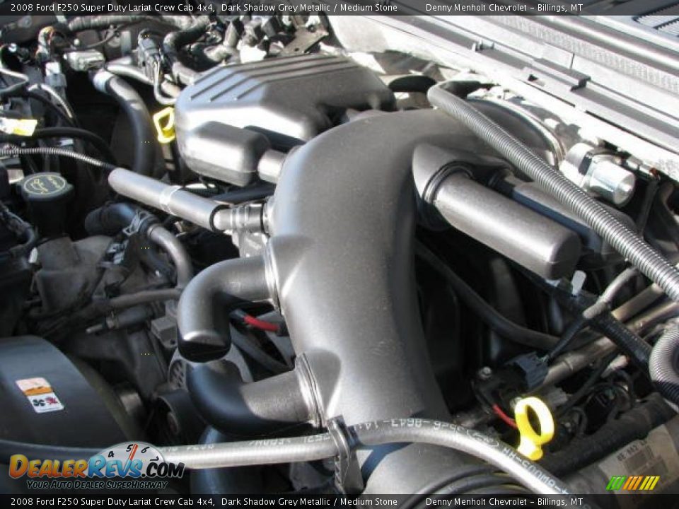 2008 Ford F250 Super Duty Lariat Crew Cab 4x4 Dark Shadow Grey Metallic / Medium Stone Photo #19