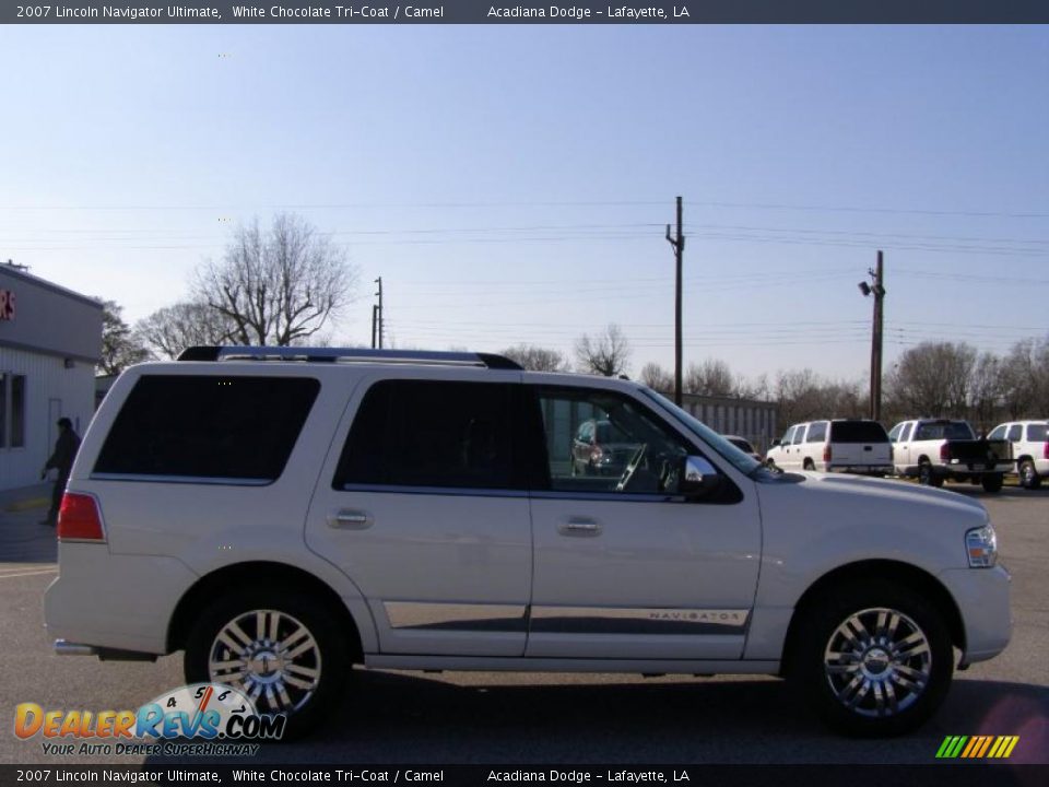 2007 Lincoln Navigator Ultimate White Chocolate Tri-Coat / Camel Photo #2