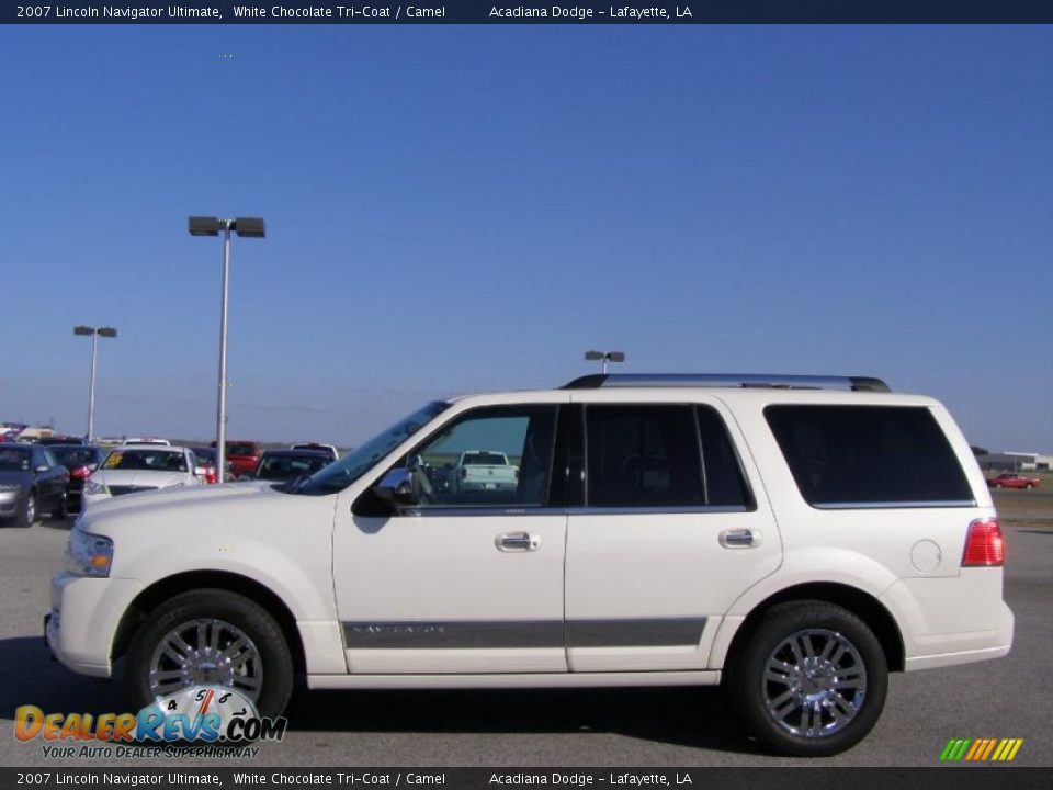 2007 Lincoln Navigator Ultimate White Chocolate Tri-Coat / Camel Photo #6