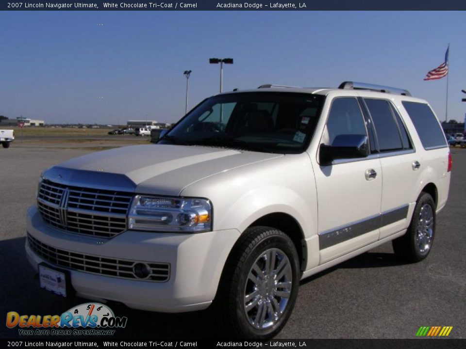 2007 Lincoln Navigator Ultimate White Chocolate Tri-Coat / Camel Photo #7