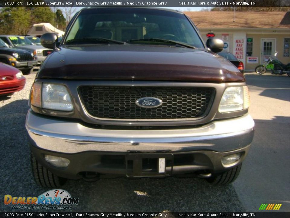 2003 Ford F150 Lariat SuperCrew 4x4 Dark Shadow Grey Metallic / Medium Graphite Grey Photo #2