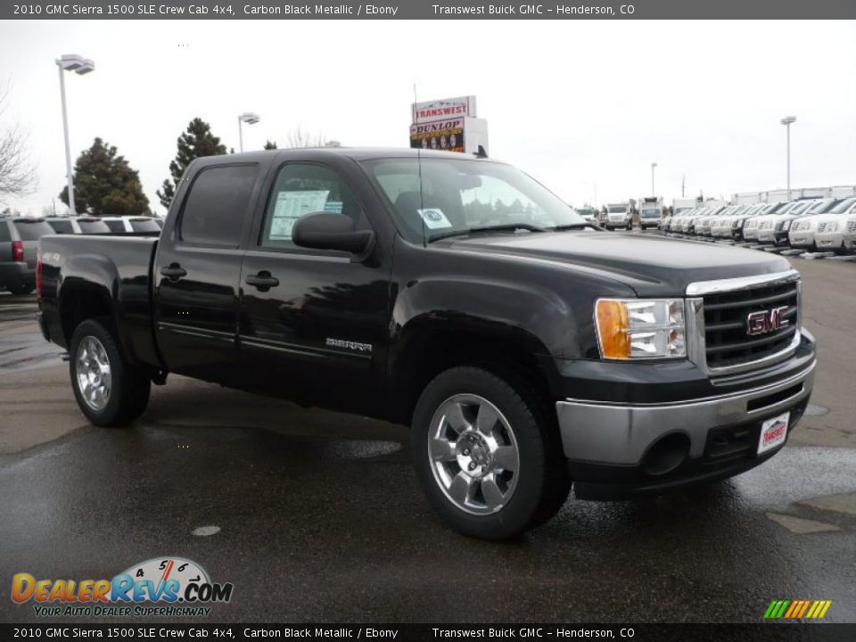 2010 GMC Sierra 1500 SLE Crew Cab 4x4 Carbon Black Metallic / Ebony Photo #1