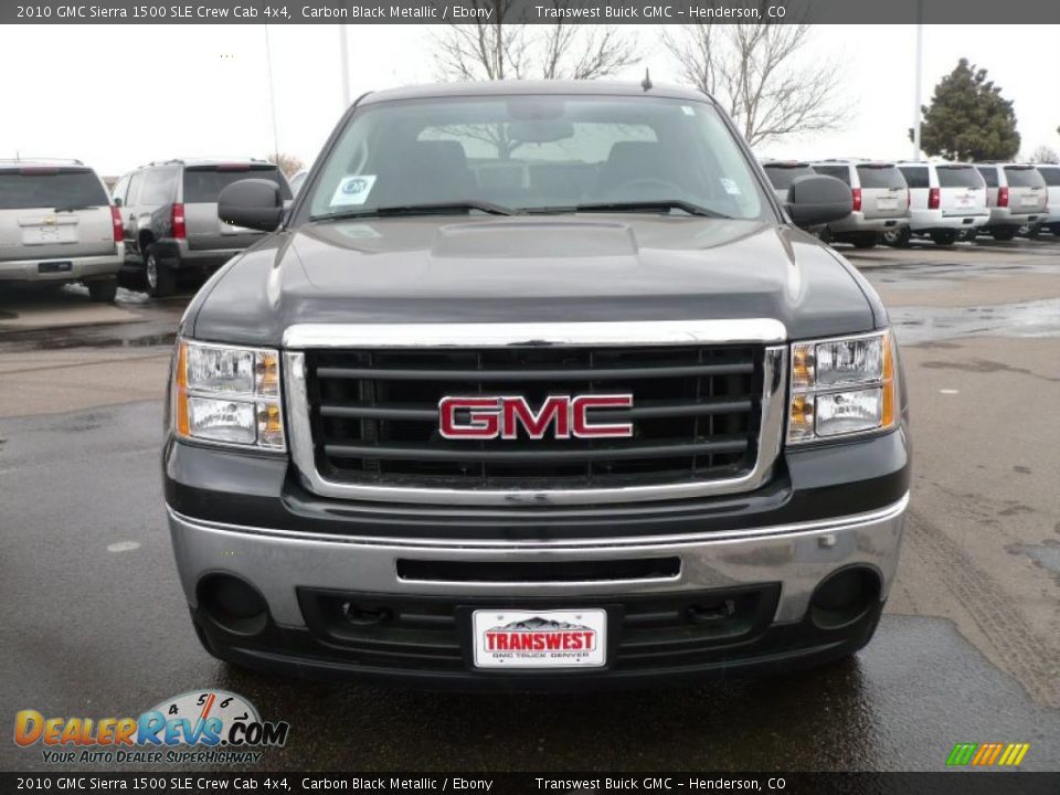 2010 GMC Sierra 1500 SLE Crew Cab 4x4 Carbon Black Metallic / Ebony Photo #2