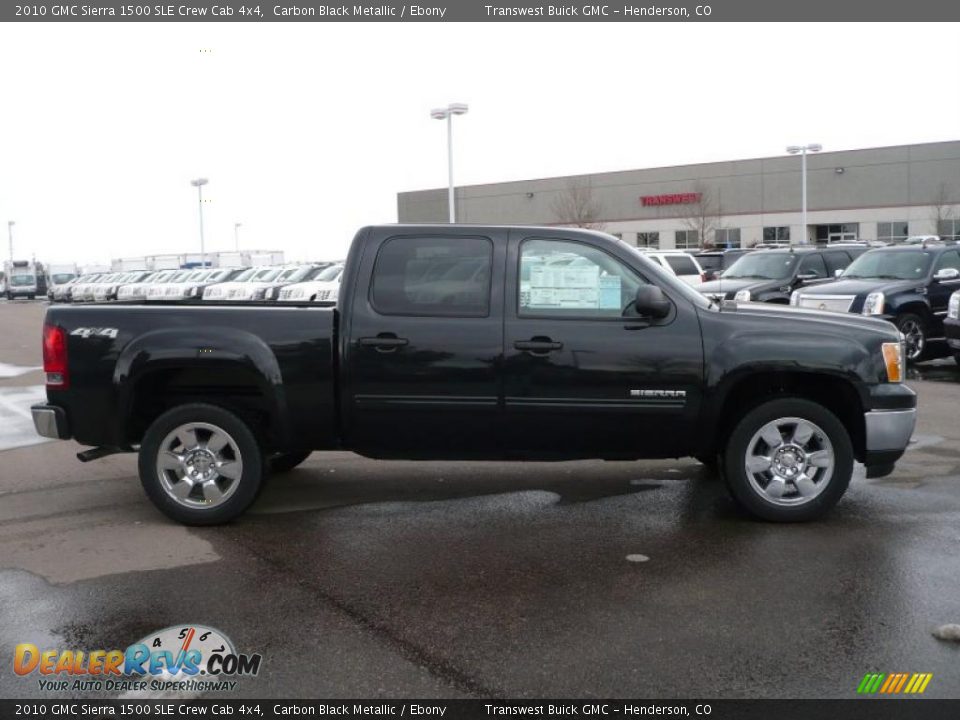 2010 GMC Sierra 1500 SLE Crew Cab 4x4 Carbon Black Metallic / Ebony Photo #3