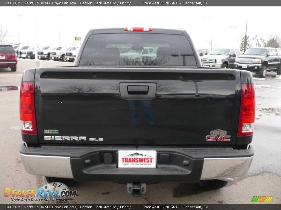 2010 GMC Sierra 1500 SLE Crew Cab 4x4 Carbon Black Metallic / Ebony Photo #4