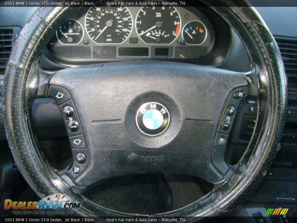 2001 BMW 3 Series 330i Sedan Jet Black / Black Photo #16