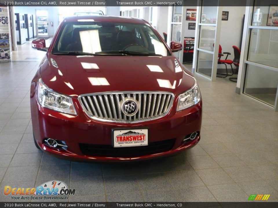 2010 Buick LaCrosse CXL AWD Red Jewel Tintcoat / Ebony Photo #3