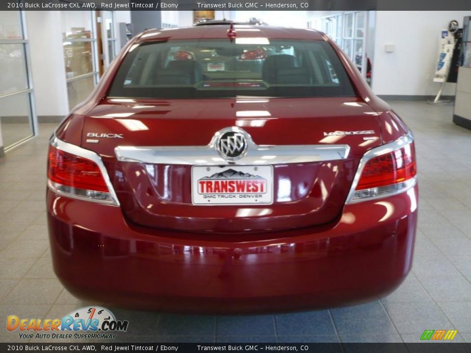 2010 Buick LaCrosse CXL AWD Red Jewel Tintcoat / Ebony Photo #4