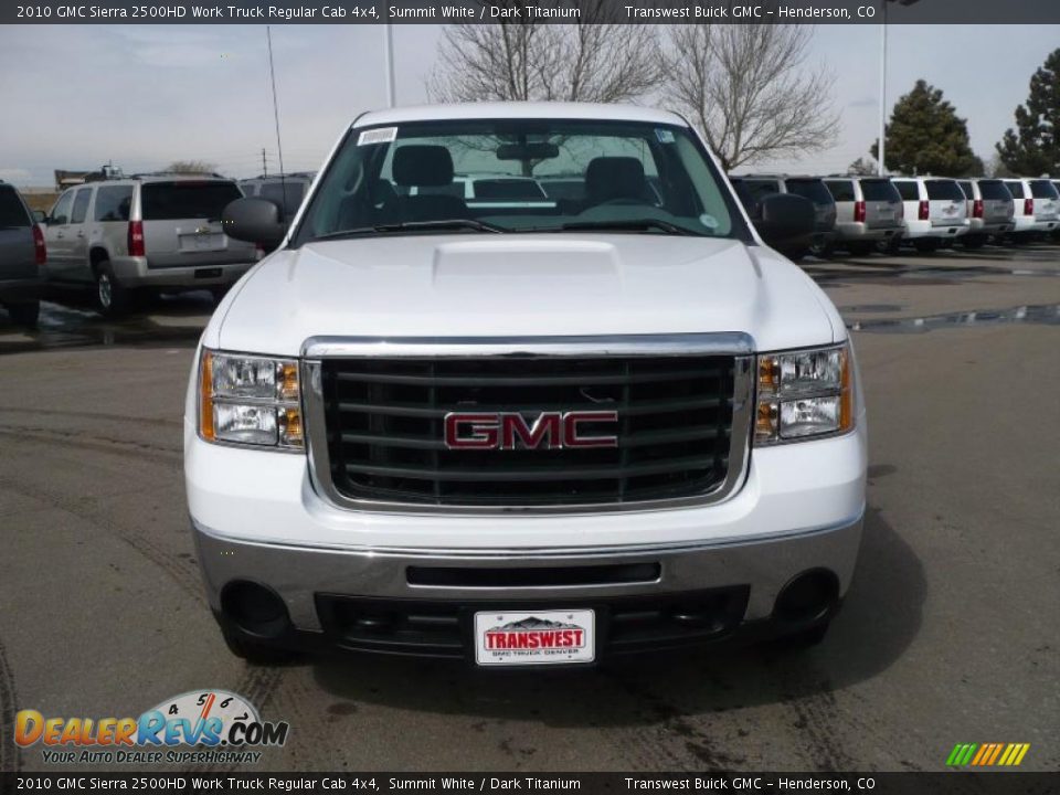 2010 GMC Sierra 2500HD Work Truck Regular Cab 4x4 Summit White / Dark Titanium Photo #2