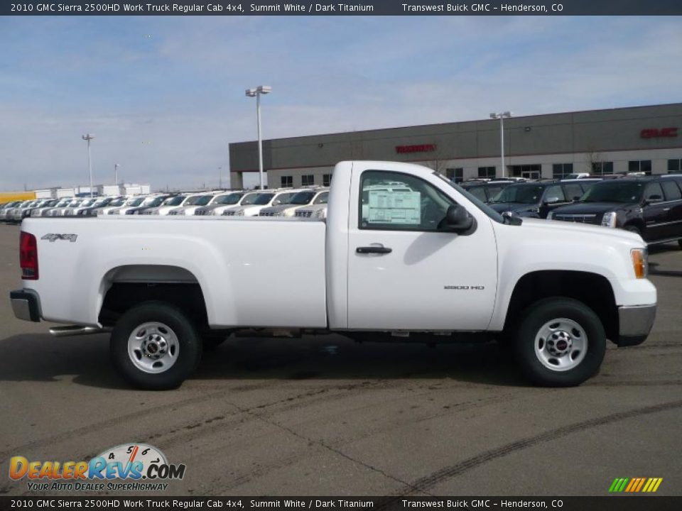 2010 GMC Sierra 2500HD Work Truck Regular Cab 4x4 Summit White / Dark Titanium Photo #3