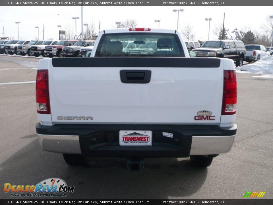 2010 GMC Sierra 2500HD Work Truck Regular Cab 4x4 Summit White / Dark Titanium Photo #4