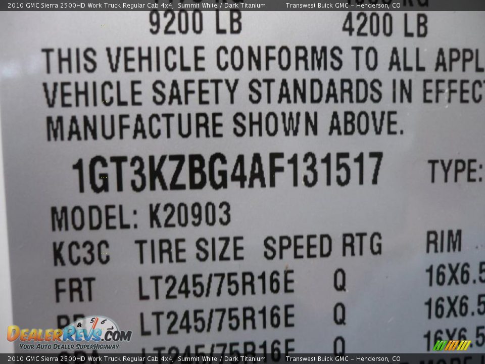 2010 GMC Sierra 2500HD Work Truck Regular Cab 4x4 Summit White / Dark Titanium Photo #10